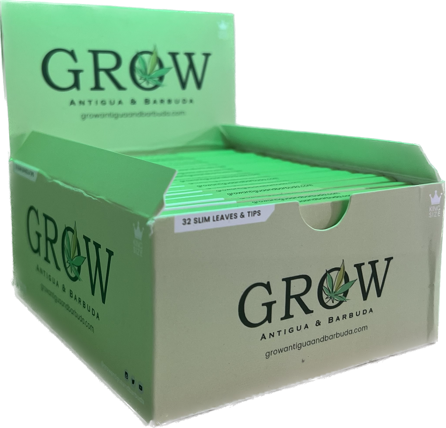 Grow King Size Rolling Papers w/ Tips V1